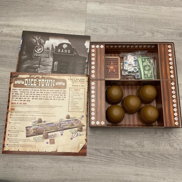 Dice Town Board Game Box Card Game Dice Game Family Game Gambling - Picture 3 of 3